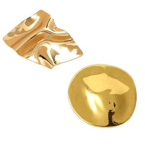 Image of 2 Piece Gold Brooch - Gold Brooch Pin Set for Women - Vintage Style Brooches for Jackets, Scarves & Hats - UK Fashion Jewellery