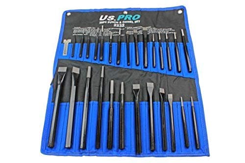Image of US PRO Tools 28pc Punch & Chisel Tool Set, Punches and Chisels 2232