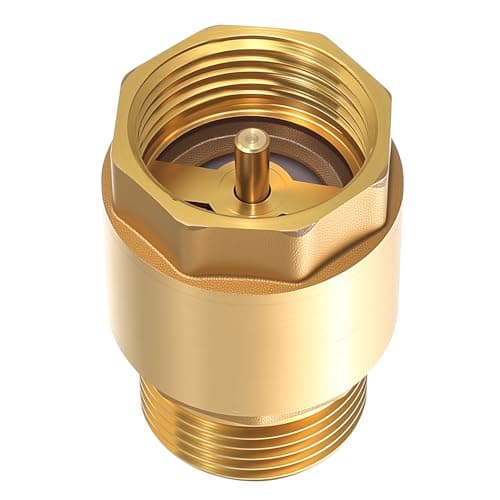 Image of Brass Check Valve 1 Inch AG x IG, One Way Check Valves 1 inch Female x Male Thread, Backflow Preventer for Water Pipes, Washing Machines, Pumps, Garden Barrels
