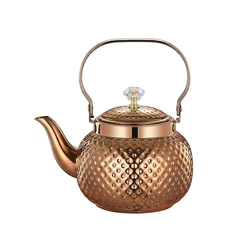 Image of 1200ml(40oz) Stainless Steel Teapot with Removable Infuser, Stovetop Safe Tea & Coffee pots, Tea Kettle for Loose Tea and Tea Bags