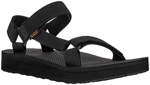 Image of Teva Men's Medium Mid Universal Sandals, Black/White, 8 UK