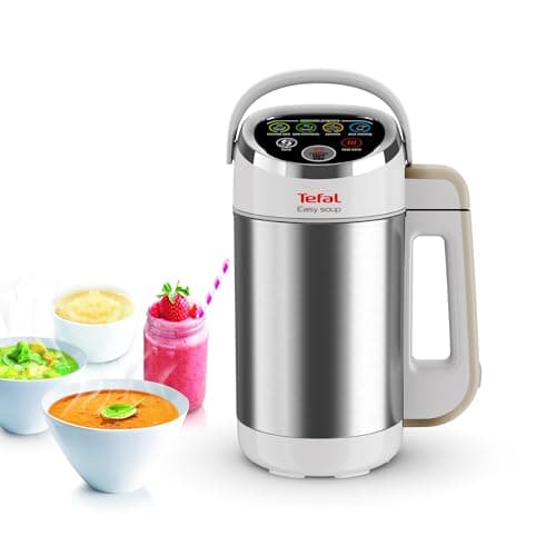 Image of Tefal Easy Soup and Smoothie Maker, 1.2 L Jug, 5 Programs, Smooth/Chunky Soup, Smoothie, Compote, Auto-Clean, 1000W, Digital Control, Stainless Steel, BL841141
