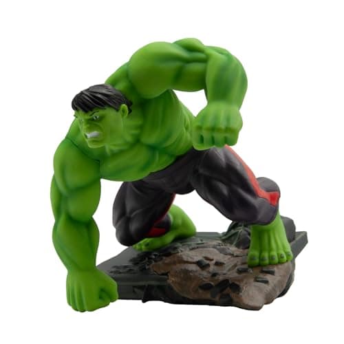 Image of Bullyland Marvel Avengers Hulk, perfect as a toy figure, decoration and small gift for kids aged 3 and up and collectors, detailed collectible figure of 9.5 cm for