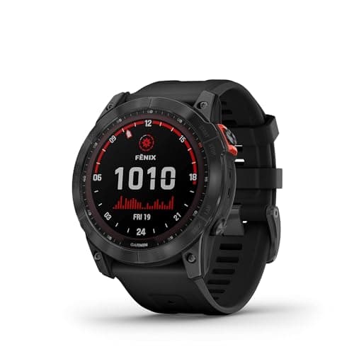 Image of Garmin fēnix 7X SOLAR (51 mm), Large Multisport GPS Smartwatch, Solar Charging,Advanced Health and Training Features,Touchscreen and Buttons,Ultratough Design Features,Up to 37 days battery life,Black
