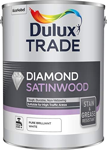 Image of Dulux Trade Diamond Satinwood - Pure Brilliant White - 5 litres