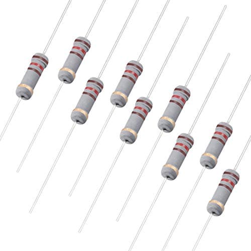 Image of uxcell 100Pcs 120 Ohm Resistor, 1W 5% Tolerance Carbon Film Resistors, Axial Lead, 4 Bands for DIY Electronic Projects and Experiments