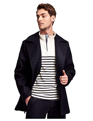 Image of Armor Lux Men's Caban Homme Kermor Pea Coat, Navire, 56