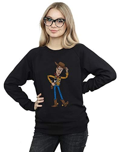Image of Disney Women's Toy Story 4 Sheriff Woody Pose Sweatshirt Black Medium