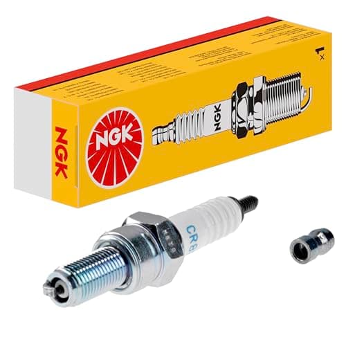 Image of NGK CR8E Spark Plug - White/silver