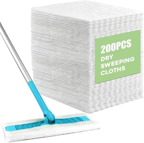 Image of Flash Dust Magnet Dry Mop Refills Disposable Dusting Cloths Floor Dust Remove Pads Speedmop Dry Pad Refills 200 Pcs