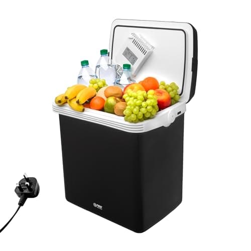 Image of TZS First Austria - 32L Electric Cool Box - 12V/230V for Car & Mains - Cooling & Warming Function - Quiet Thermoelectric System - Ideal for Camping & Travel - Black