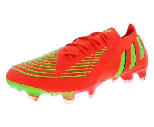 Image of adidas Unisex Predator Edge.1 Low Firm Ground Boots, Solar Red/Solar Green/Core Black, 8 D (M) Standard
