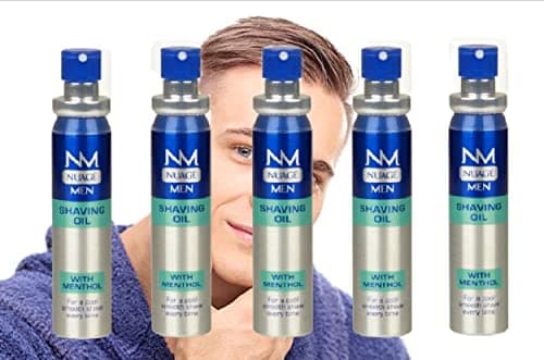 Image of NUAGE 5 x Mens Shaving Oil Spray With Menthol For A Cool Fresh Smooth Close Shave 25ML