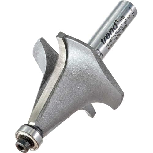 Image of Trend Professional Spiral Down-Cut Router Cutter, 1/2 Inch Shank, 12.7mm Cut Diameter & 38mm Cut Length, Solid Tungsten Carbide, S55/5LHX1/2STC