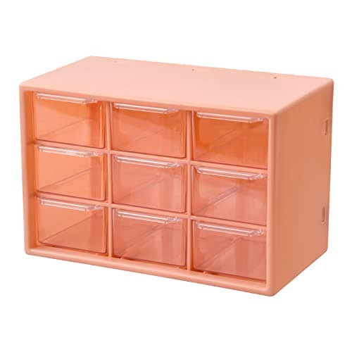 Image of NiceLand 9 Drawer Storage Organizer Box Plastic Storage Cabinet Container for Home Workshop Office for Storing Jewellery, Beads, Arts & Crafts, Tool, Pins, Lipstick, Medicine, Screws and Small Parts