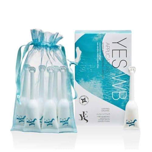 Image of YES WB Applicators Organic Water Based Natural Personal Lubricant, 6 x 5ml, Moisturises The Intimate Area, Natural, Recyclable and Classified