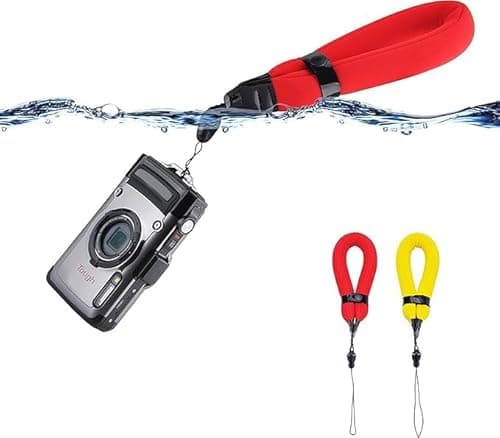 Image of 2 Pack Waterproof Camera Float Strap for Nikon W300 W150 W100 AW120 AW110 Kodak PIXPRO WPZ2 Olympus TG7 TG-7 TG6 TG-6 TG5 TG-5 TG4 TG-4 Fuji Fujifilm XP140 XP130 XP120 XP90 & More Underwater Camera