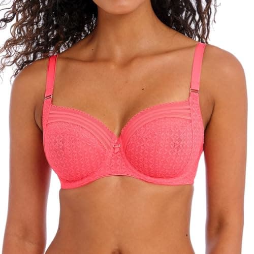 Image of Freya Viva Lace Side Support Bra Sunkissed Coral Pink 34E
