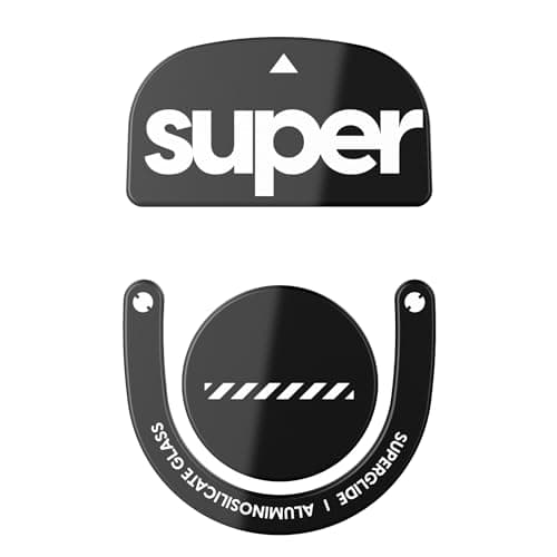 Image of Superglide Glass Mouse Skates for Logitech G Pro X Superlight 2 (Type-C, Black) - Polished Smooth Glide, Durable Gaming Mouse Feet