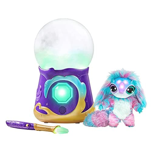Image of Magic Mixies Magical Misting Crystal Ball with Interactive Plush Toy for ages 5+, and 80+ Sounds and Reactions, Blue, 8 inch