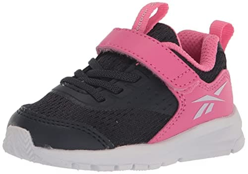 Image of Reebok Girls' Rush Runner 4.0 Trainers, Vector Navy True Pink Lucid Lilac, 4 Toddler