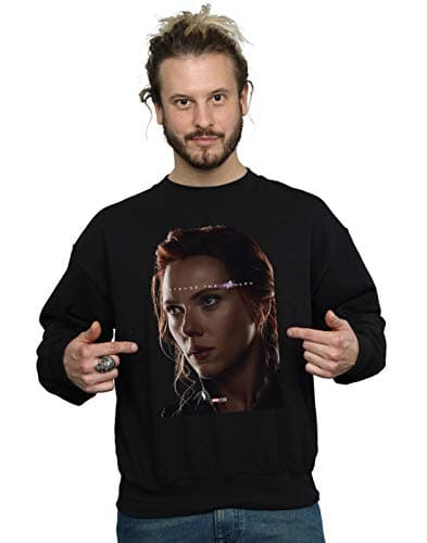 Image of Marvel Men's Avengers Endgame Avenge The Fallen Black Widow Sweatshirt Black Medium