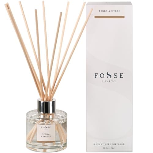 Image of Tonka & Myrrh Reed Diffuser 100ml | Rich, Warm & Luxurious | 10 Natural Fibre Reeds | Vegan & Paraben Free | 2+ Months | Handmade in UK - Fosse Living