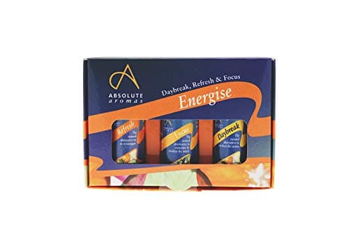 Image of Absolute Aromas Energise Essential Oils Blend Set – 3 x 10ml Pack of Aromatherapy Blend Oils – Daybreak, Refresh and Focus