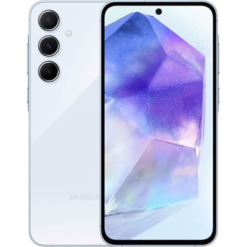 Image of Samsung Galaxy A55 128GB 5G SIM Free Smartphone - Awesome Iceblue (Renewed)
