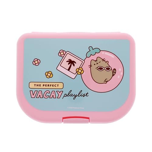 Image of Blueprint Collections Pusheen Lunch Box | Cute Kawaii Food Container for Kids | Back to School Snack Box | Pusheen Gifts & Accessories