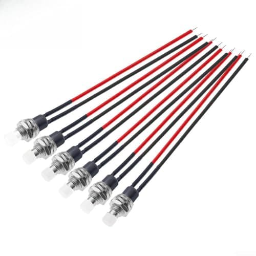 Image of 6 Pack Momentary Push Button Switches Rated 1A at 250V AC, Pre-Wired for Quick Integration into DIY Electronics and Control Panels (A)