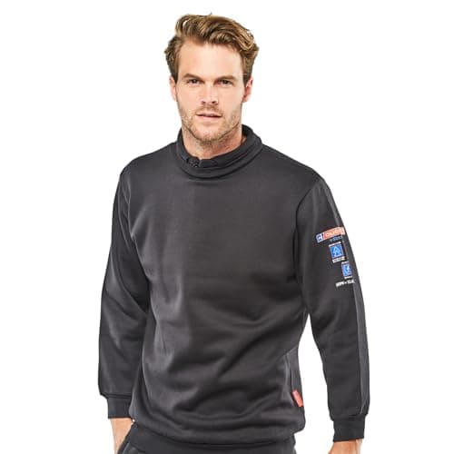 Image of PDL – Pegdev - Fire Retardant Anti-Static ARC Welding Flash Navy Sweatshirt Jumper PPE (L)
