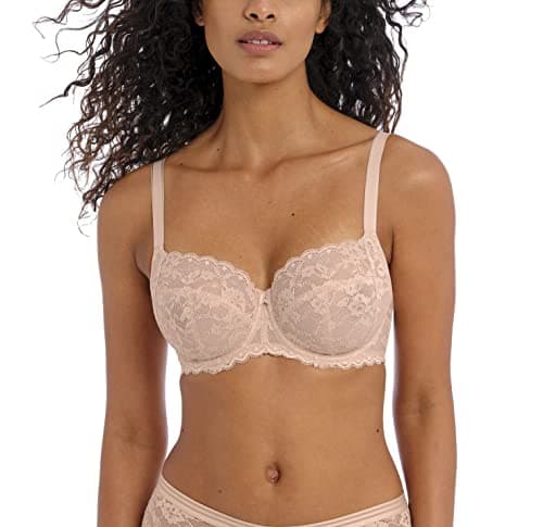 Image of Freya Viva Lace Side Support Bra Lace Natural Beige Beige 32E