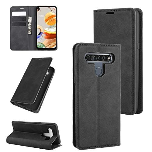 Image of Hülle® Wallet Flip Case Compatible for LG K61 (Black)