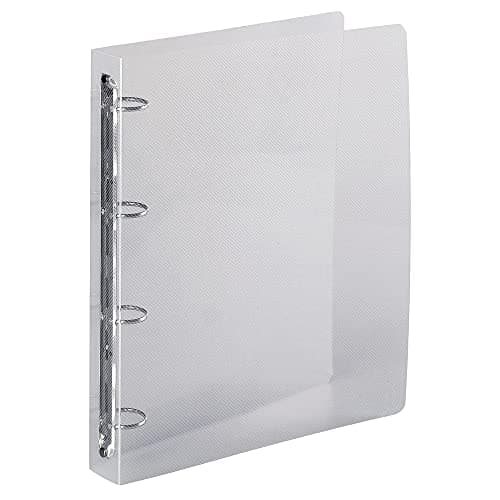 Image of Exacompta - Ref. 51342E - 1 Semi-rigid binder in PP Crystal - 4 round rings, diameter 30 mm - Spine 40 mm - External dimensions: 32 x 26.8 cm - Format to be filed A4 Maxi - Colour: crystal