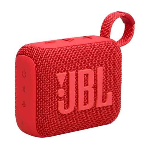 Image of JBL GO 4 Ultra-Portable Bluetooth Speaker with Big JBL Pro Sound and Punchy Bass, PlaytimeBoost, Waterproof Design and 7-Hour Playtime, Red