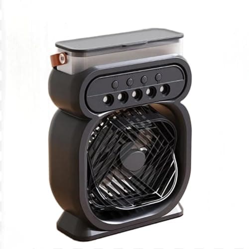 Image of Air Conditioning unit, 4 in 1 Personal Mini Cooling Fan with Water Mist Spray, 3 Speeds Evaporative Air Cooler, Small Humidifier Desk Fan, Black.. USB.