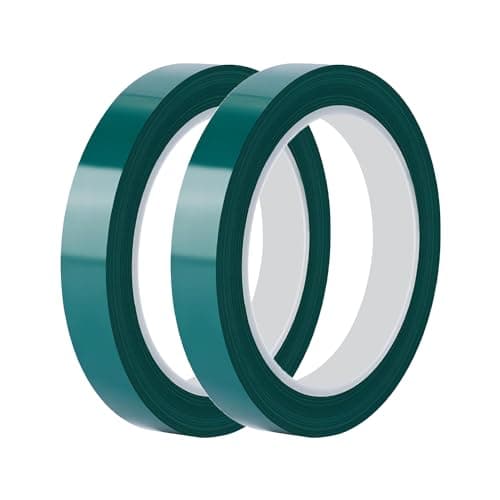 Image of Qrity 2 Rolls Insulation Tape, 15mm x 66m Mylar High Temperature Tape Strong Adhesive Tape for Fixing Wires, Regional Division, DIY Use, Green