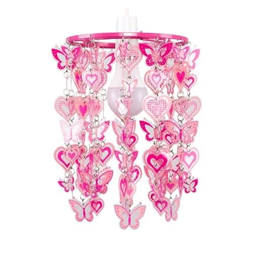 Image of Hearts and Butterflies Non Electric Pendant Shade