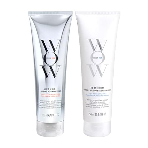 Image of COLOR WOW Color Security Shampoo and Conditioner Duo – Sulphate-Free, Lightweight Cleanse + Hydration for Fine to Normal Hair - No Residue, Vegan, Cruelty-Free, 2 x 250ml