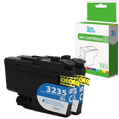 Image of Inkjello LC3235XL Ink Cartridge Replacement For Brother LC3235 Fits For Brother DCP-J1100DW MFC-J1300DW Cyan (2-Pack)