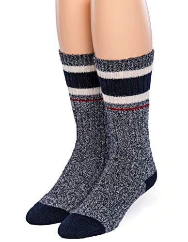 Image of Warrior Alpaca Socks - Unisex, Thermal 60% Alpaca Wool Ragg Socks for Winter & Outdoor Hiking - Old School Athletic - - Medium