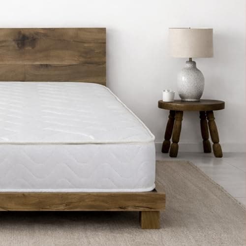 Image of Starlight Beds Single Mattress Brick Design Quilted Sprung Hybrid Mattress with Memory Foam Layer. Soft Firmness, 18cm Deep. (3ft x 6ft3), White