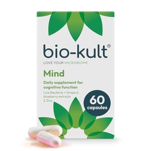 Image of Bio-Kult Mind | Bacillus PXN 21 + Zinc, Wild Blueberry & Grape Extracts | Brain & Gut Support | 60 Capsules