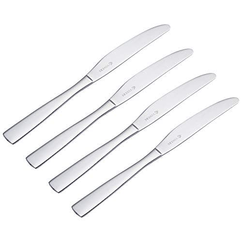 Image of Viners Everyday Purity Dinner Knives Set of 4 | Stainless Steel Cutlery | Mirror Polished Finish | Dishwasher Safe | Elegant Everyday Dining