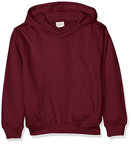 Image of AWDis Boy's Kids Hoodie, Red (Burgundy), Large