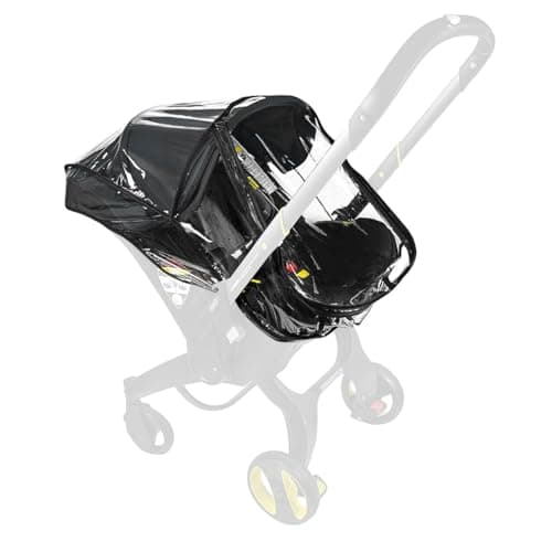 Image of Aolso Baby Stroller Raincover Compatible with Doona Stroller, Baby Stroller Transparent PVC Rain Cover, Stroller Carrier Travel Raincover Accessory for Pushchair Pram, Windproof & Waterproof