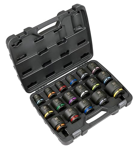 Image of Sealey Premier Impact Socket Set 3/4" Sq Drive 17pc - Colour-Coded - AK8892M
