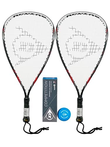 Image of Dunlop Nanomax Pro Racketball Racket Twin Set & 3 Dunlop Balls