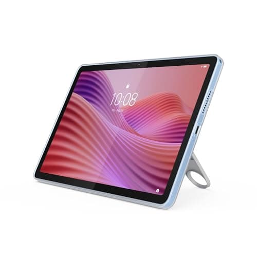 Image of Lenovo Tab Android Tablet | 10.1 inch Full HD Display | MediaTek Helio G85 | 128GB | Wi-Fi 6 | 4GB RAM | Polar Blue + Clear Case